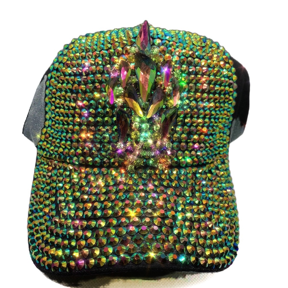 Emerald Crystal Hat Cap